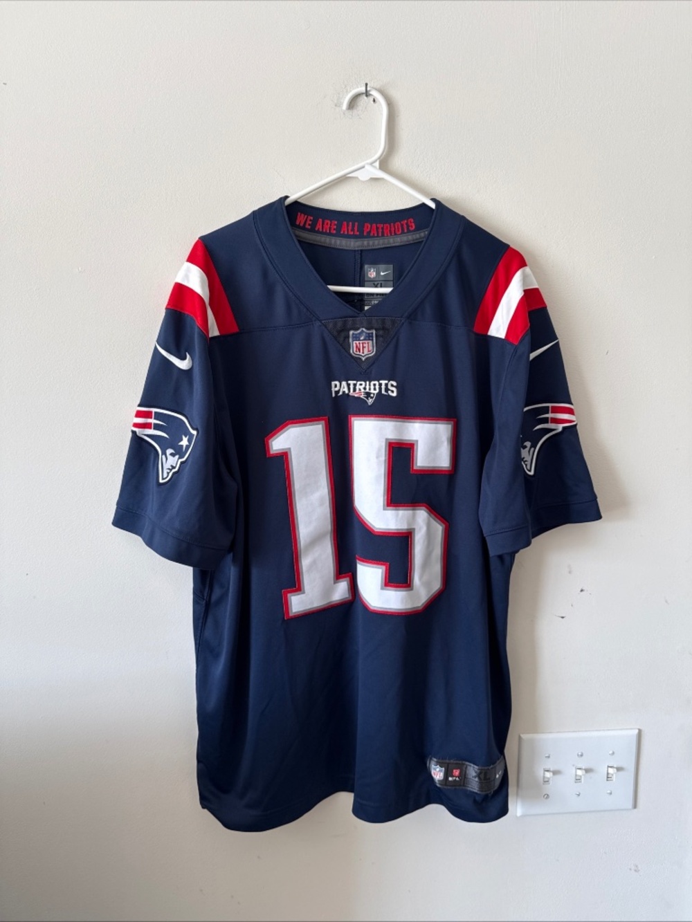 Men's Nike Chris Hogan #15 New England Patriots Vapor Lmtd Jersey Sz XL - RARE